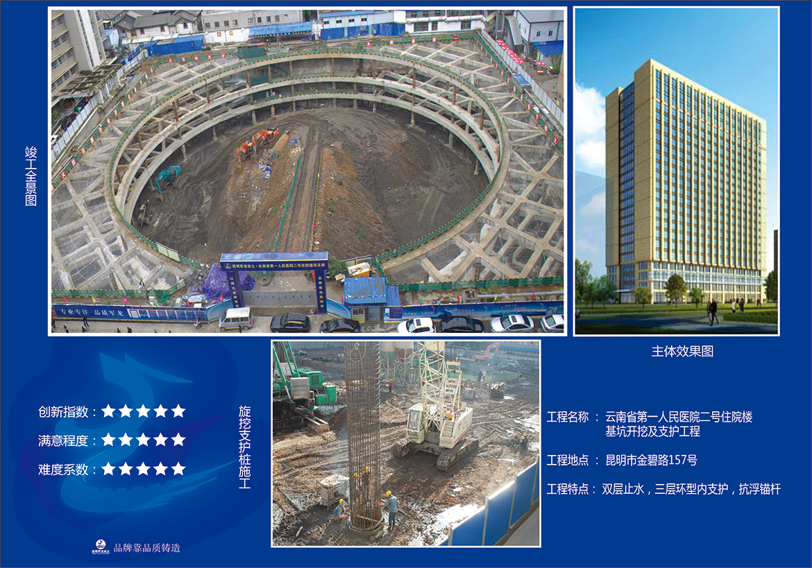 云南省第一人民医院二号住院楼基坑开挖及支护工程