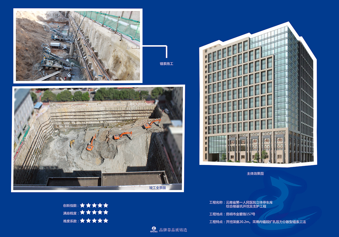 云南省第一人民医院立体停车库综合楼基坑开挖及支护工程