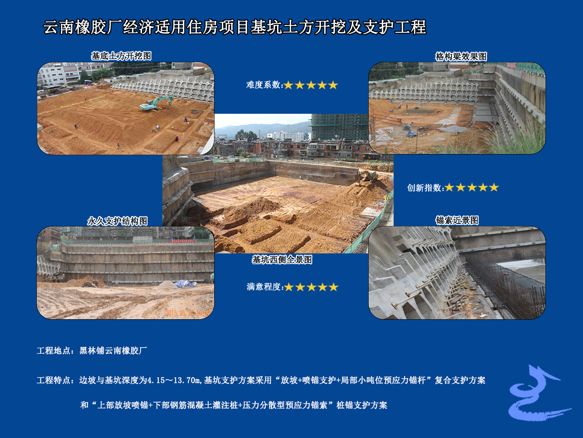云南橡胶厂经济适用住房项目基坑土方开挖及支护工程